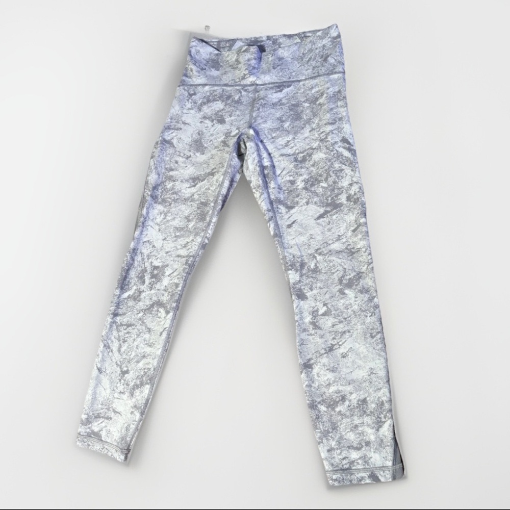 Like New Lululemon Train Times 7/8 Pant 25" Leggings White Cast Luxe Size 8 - Picture 2 of 10